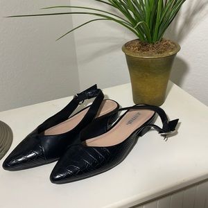 JustFab Slingback black flat 6.5